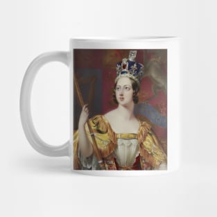 Portrait of Queen Victoria in her coronation robes - Henry Pierce Bone Mug